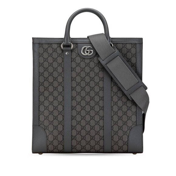 GUCCI Gray Leather Shoulder Bag - Picture 1 of 8